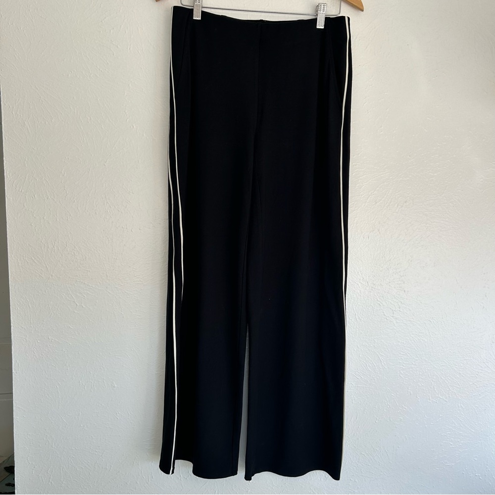 J. Jill Wearever Collection Black Full Leg Track Pant Athletic Lounge Casual